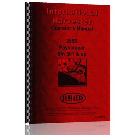 Industrial And Construction Operator Manual For Hough 295B